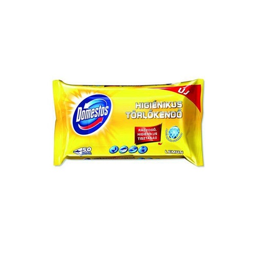 Fertőtlenítő törlőkendő DOMESTOS Lemon 60db